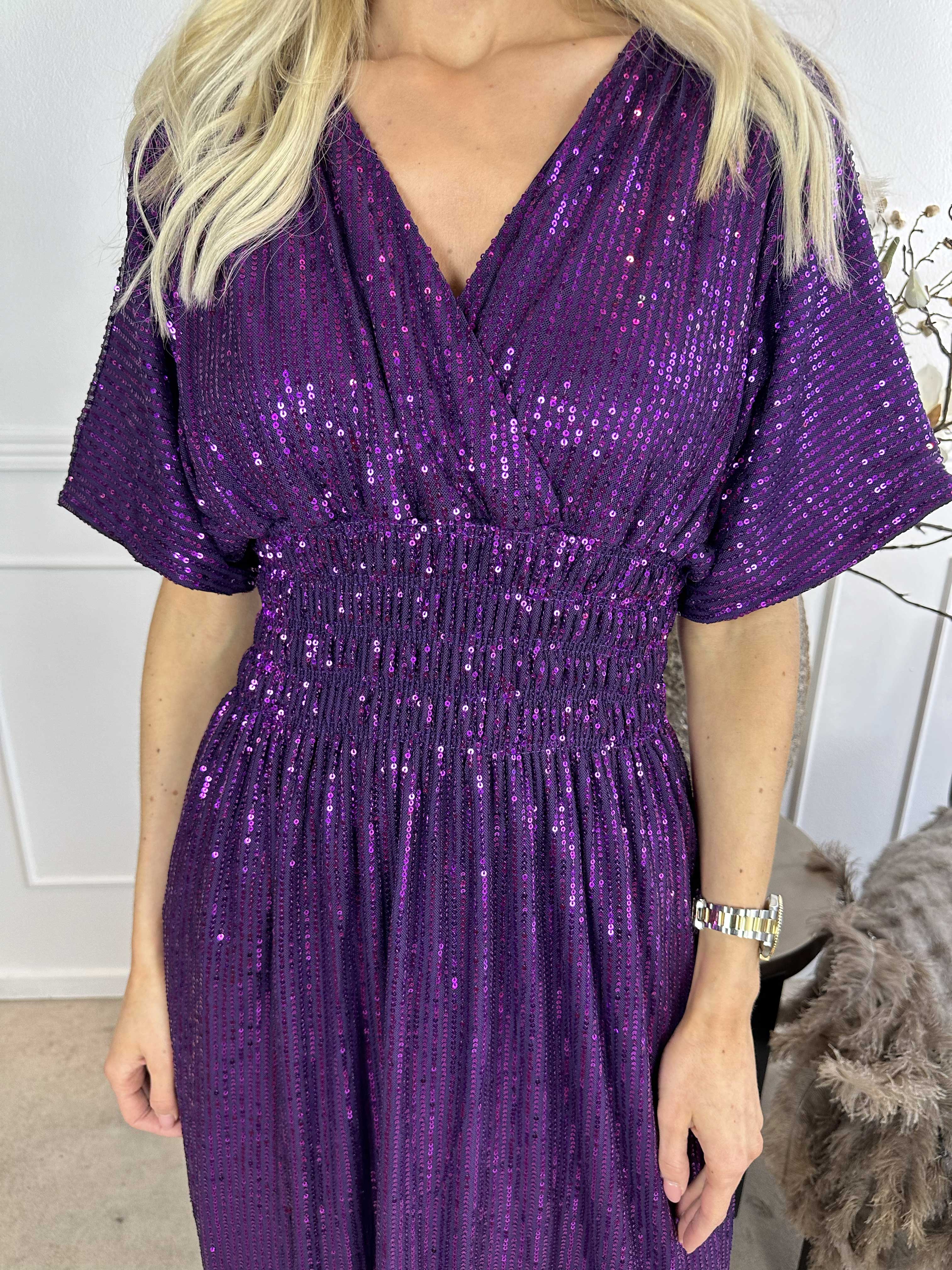 Pams Glitter - Lang smuk kjole med pailletter